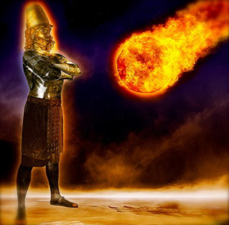 Het beeld van Nebukadnezar en het vuur uit de hemelen